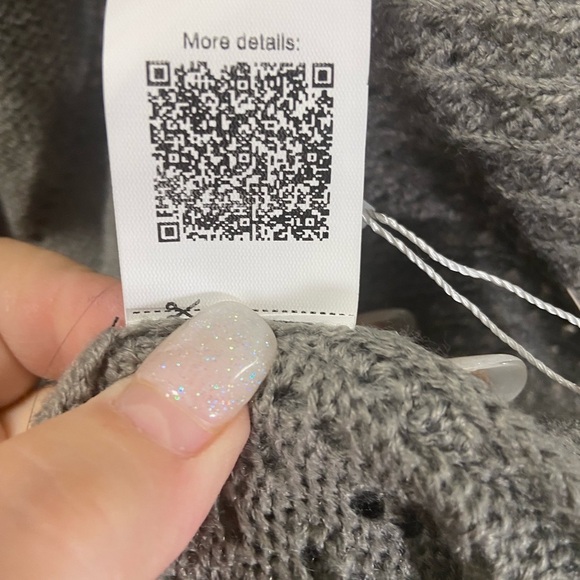 Emery Rose, gray sweater cardigan women’s size large - Picture 7 of 8